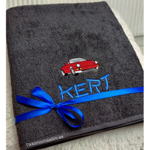 Saunalina nime ja poiste tikandiga (20 erinevat disaini)