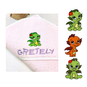 Vannilina nime ja draakoni tikandiga (6 erinevat disaini)