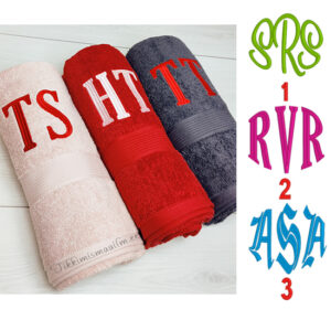 Initsiaalid käterätikul (6 erinevat disaini)