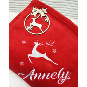 Luksuslik jõulupleed 140x200 cm (punane)