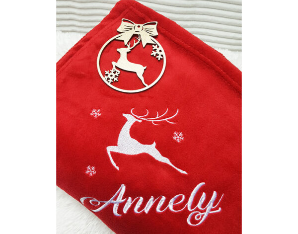 Luksuslik jõulupleed 140x200 cm (punane)