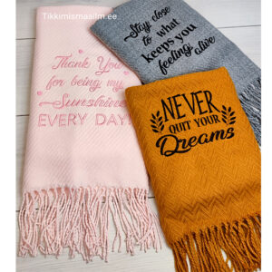 Sõnumiga sall (8 erinevat disaini)