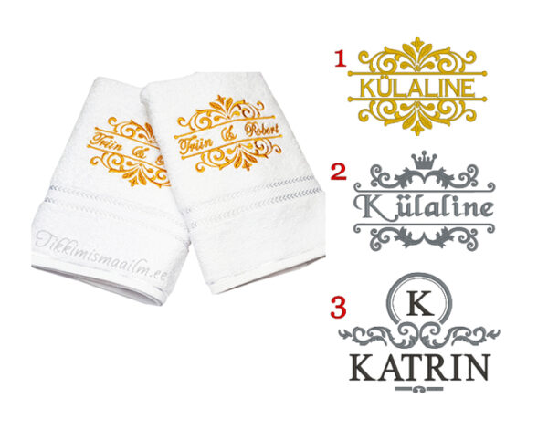 Saunalina kuningliku tikandiga (8 erinevat disaini)