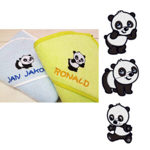 Vannilina nime ja panda tikandiga (6 erinevat disaini)