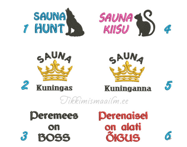 Saunamüts - hall (22 erinevat disaini)