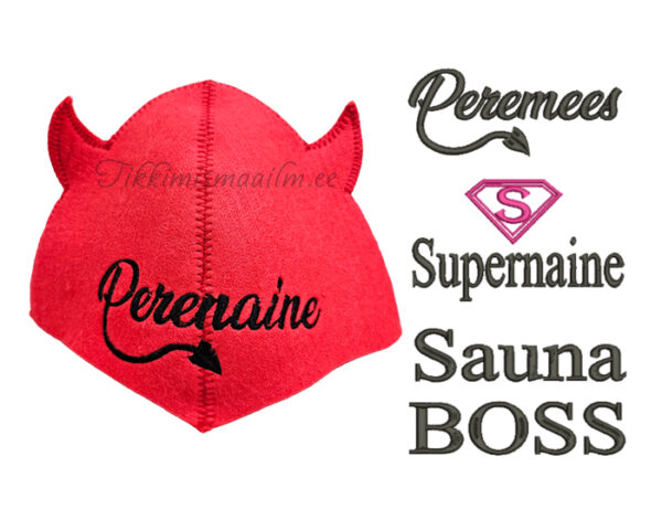 Saunamüts "sarved" (22 erinevat disaini)