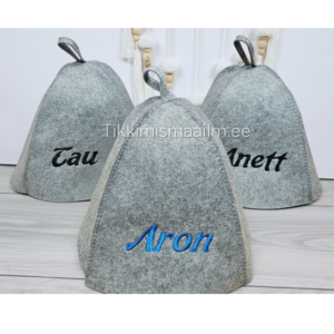 Saunamüts - hall (22 erinevat disaini)