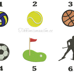 Käterätik nime ja spordisümboolikaga (6 erinevat disaini)