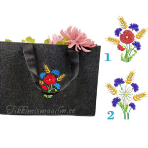 Rahvusliku tikandiga vildis poekott (4 erinevat disaini)