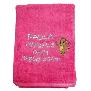 Saunalina 75×150 cm (400 g/m²) beebi sünniandmetega